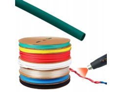 Tubo termorretráctil verde de 13 mm y 1 m – Alta flexibilidad | Resistente a los rayos UV y al agua | Para uso en electrónica y automoción
