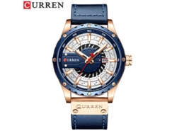 Reloj De Cuarzo De Moda Para Hombre (azul) Con Calendario Y Correa De Cuero - Reloj Casual/de Negocios