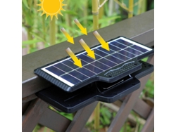 Luz solar impermeable para exteriores de 3600 mAh con clip para camping, sensor de movimiento, lámpara, valla, terraza, tienda de campaña y garaje.