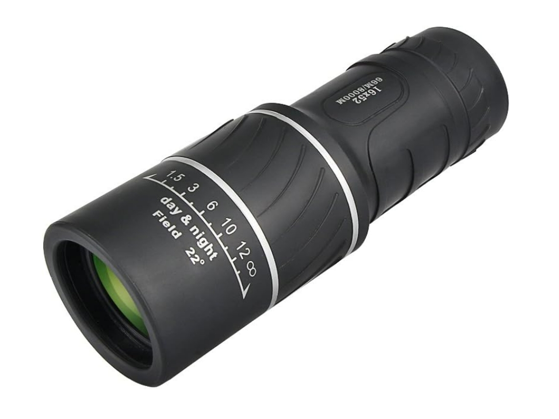 Telescópio Monocular Hd1250 Zoom Óptico De Foco Duplo 66m/8000m Preto Facpoet
