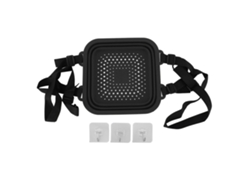 Recipiente portátil plegable de silicona negra para baño de hielo