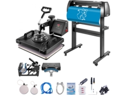 Máquina de sublimación 5 en 1 con prensa térmica, plotter de vinilo de 34 pulgadas y software Tekmaquinas