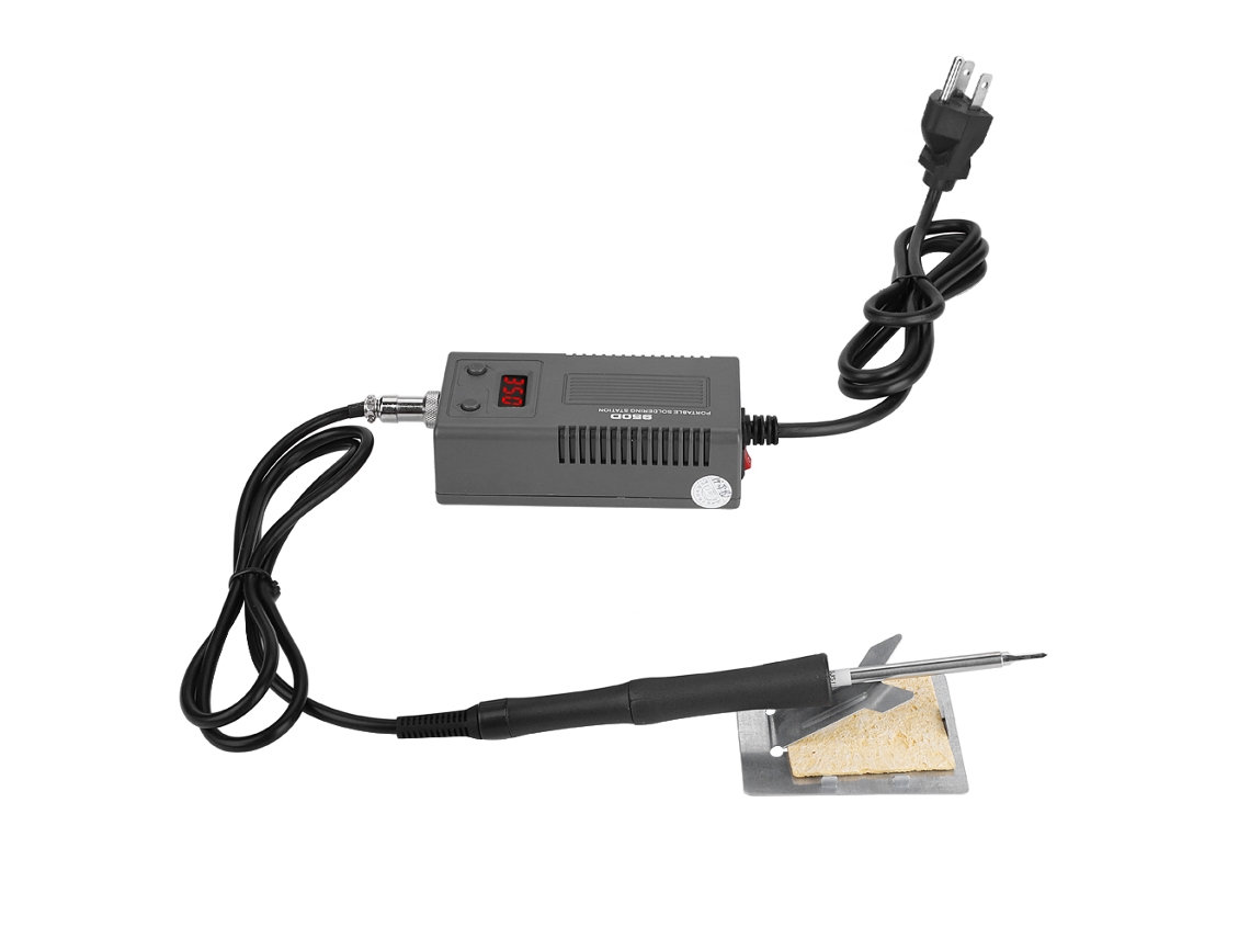 Estação De Soldagem Digital Mini Bk950d Com Ponta T13-k, Temperaturas Ajustáveis 180℃-450℃, Portátil E Compacta