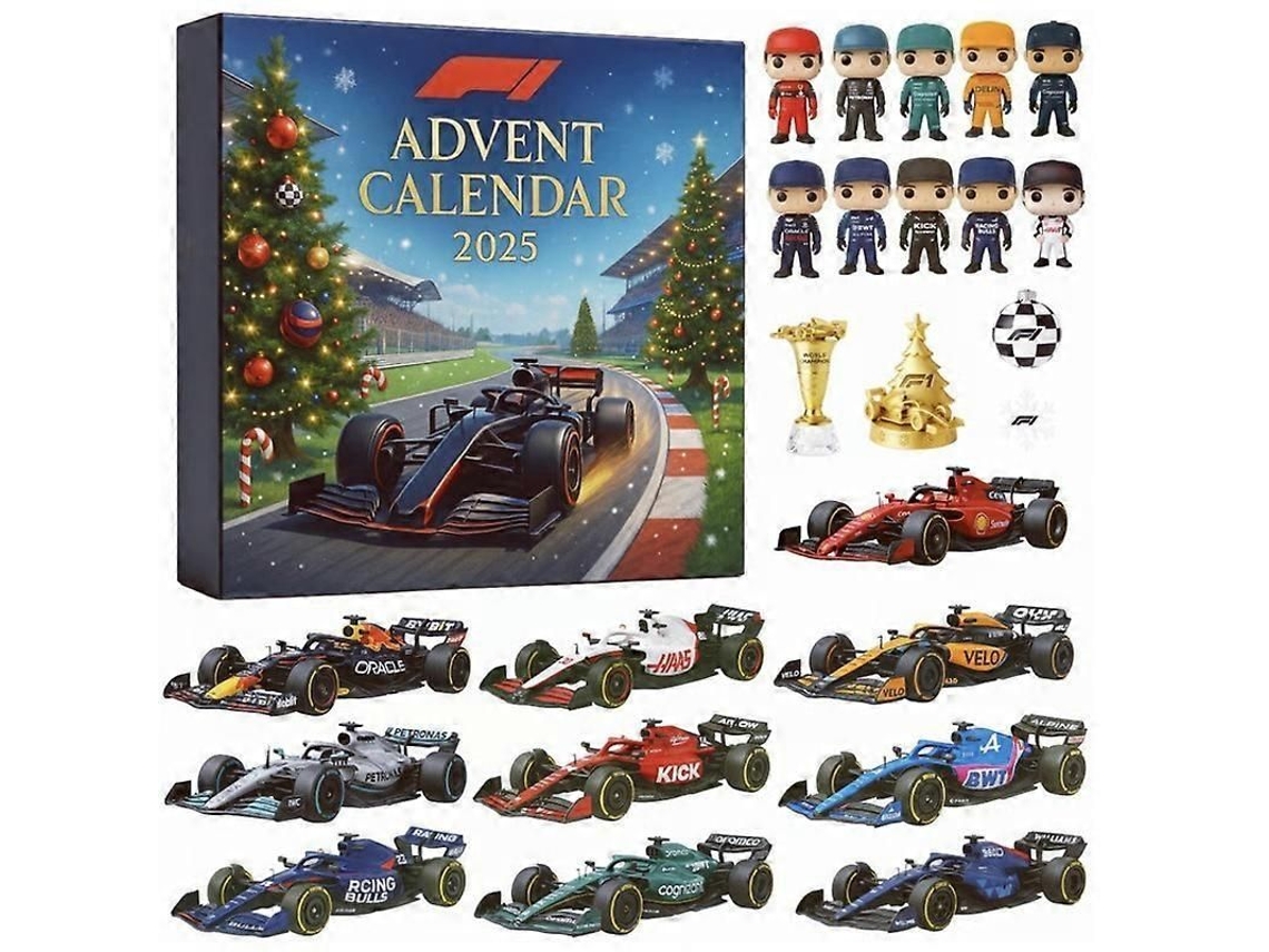 Calendario De Adviento De F1, Regalo De Navidad Sorpresa Con Temática De Carreras.