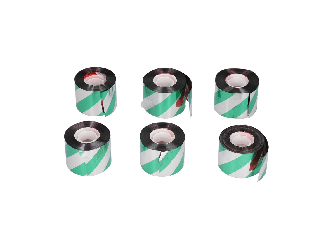 6 Unidades De Cinta Reflectante Repelente De Aves Para Huertos, Color Plata-rojo Y Plata-verde.