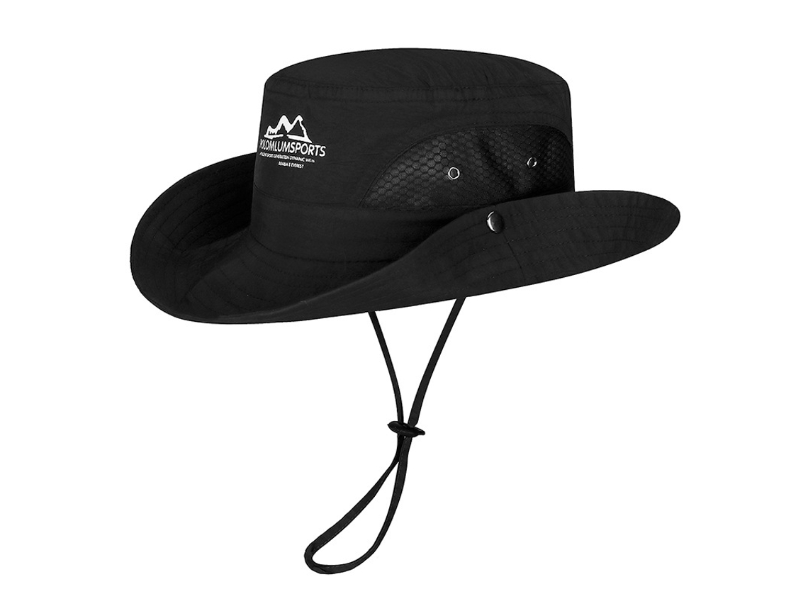 Sombrero de pescador Yuysan, de secado rápido, con protección solar, plegable, con cordón ajustable, ala de 8 cm, talla única (55–60 cm).