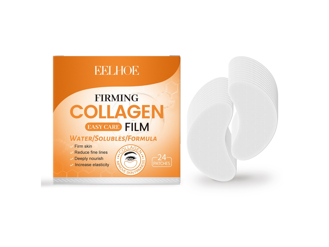 Mascarilla reafirmante antiarrugas con colágeno para el contorno de ojos.