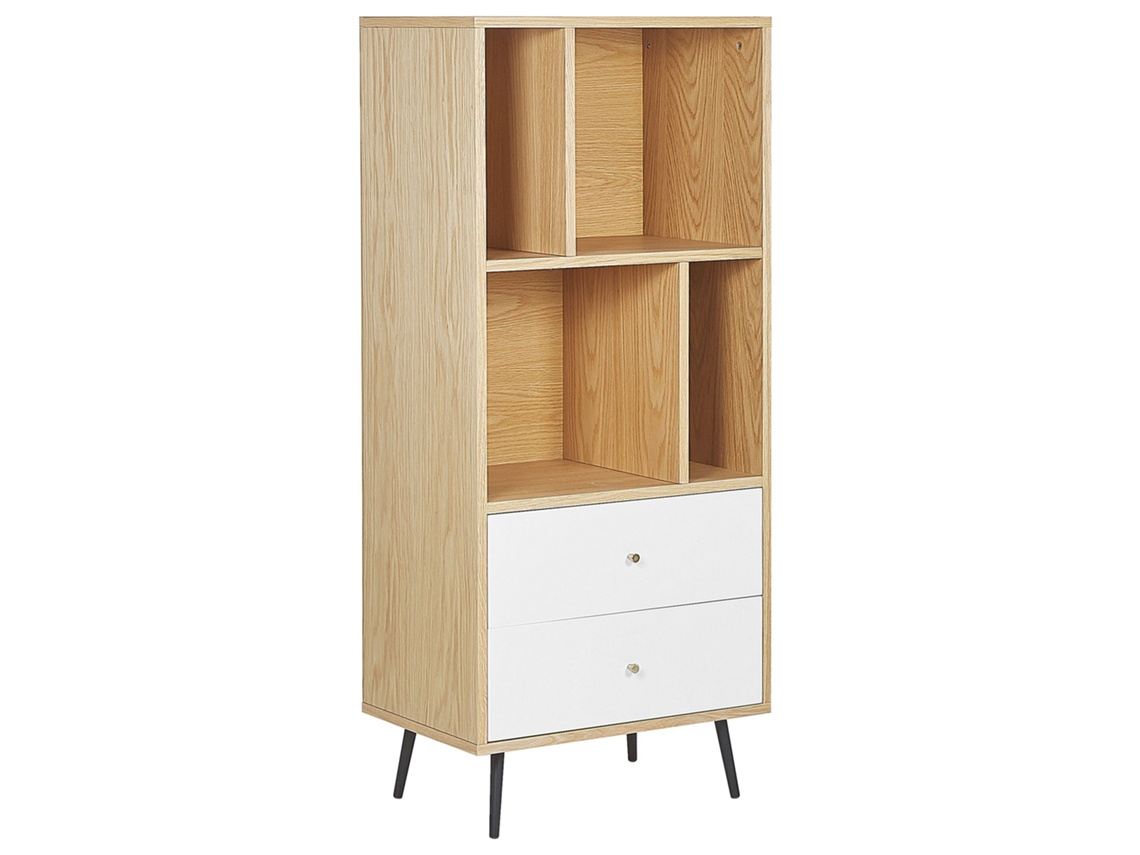 Estante/Librería BELIANI Richmond de MDF Madera clara 60x40x139