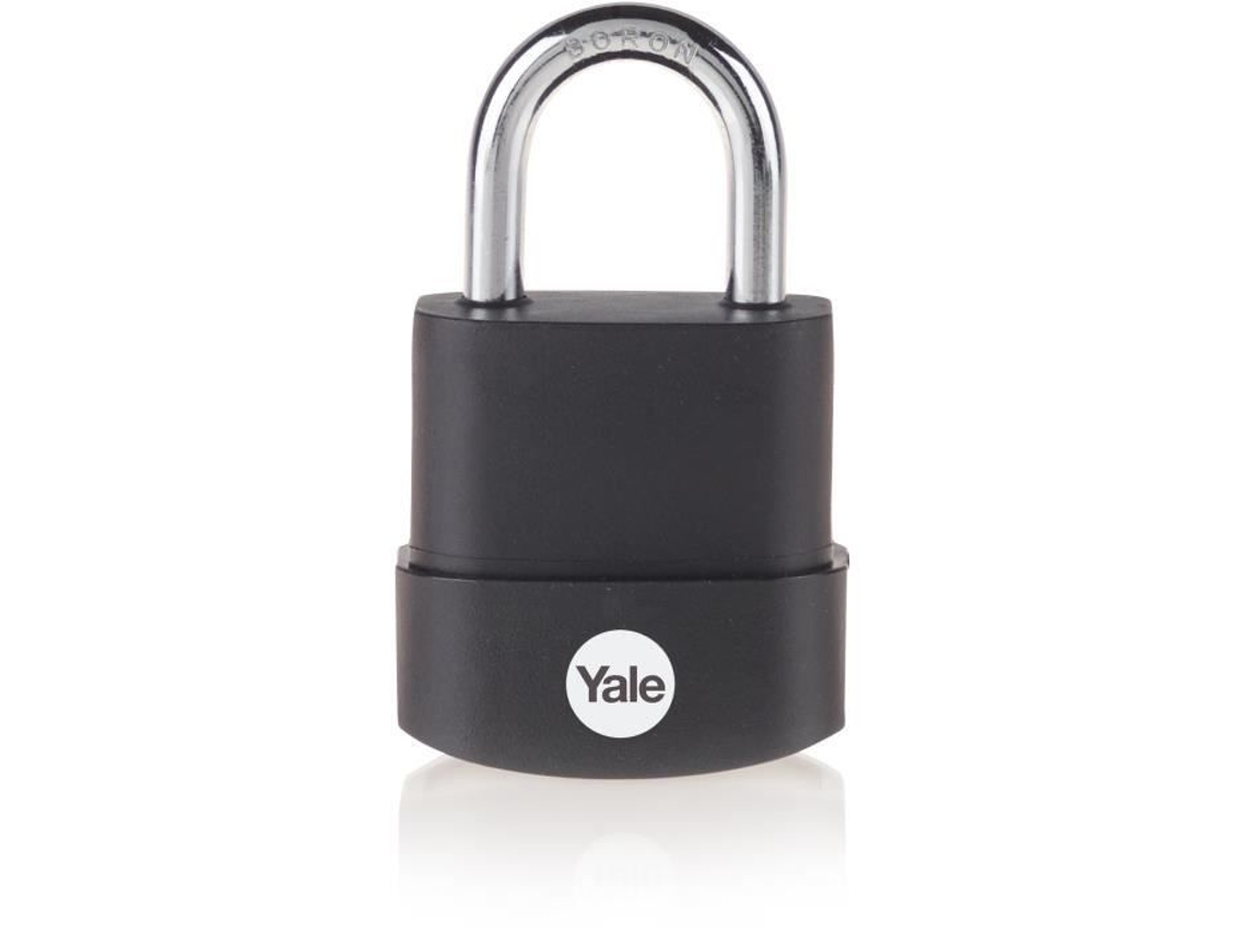 Candado de alta seguridad Yale de acero laminado con cable perforado y 3 llaves