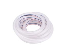 Manguera flexible de PVC transparente trenzada reforzada de 8/12 mm para riego de jardines y otros usos.