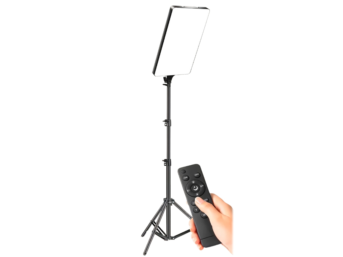 Luz de relleno KLACK para fotografía y vídeo con mando y trípode de 2.1m, mejora la calidad