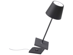Lámpara de Mesa Poldina Pro Mini Gris Oscuro LED Recargable y Regulable ZAFFERANO