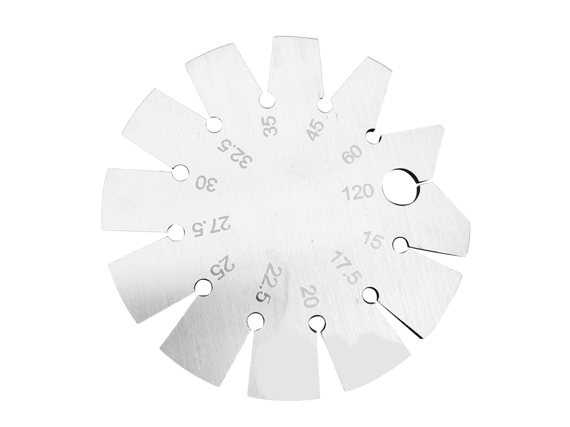 Medidor de ángulos circular Sunflare (Medidor de ángulos para herrajes de carpintería)