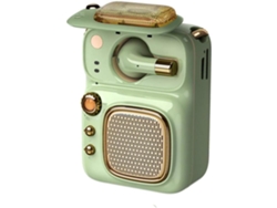 Mini Altavoz Retro Bluetooth 5.0 - Radio Recargable - Estilo Vintage - Audio - Incluye Auriculares