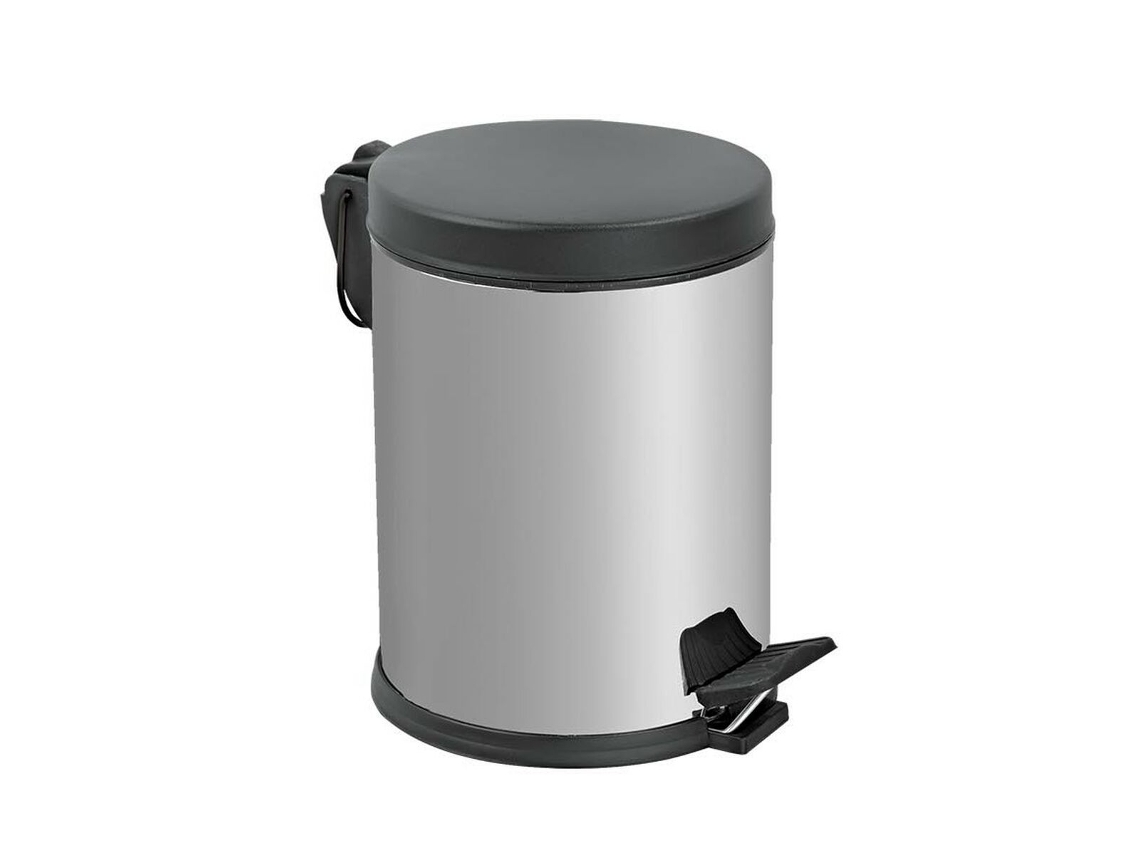 Papelera con Pedal Confortime Plateado Metal Plástico 5 L