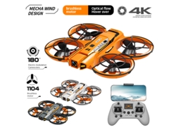 Mini Dron A21 4k Profesional Con Cámara Hd, Wifi, Cámara Para Mantener La Altura, Cámara Fpv De Nivel De Entrada 2 Baterías Naranja