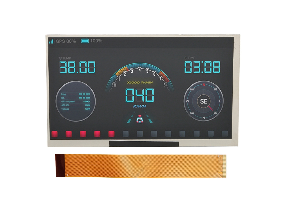 Pantalla Delgada Portátil Ips Integrated Display De 7 Pulgadas 1024×600 Con Control De Retroiluminación