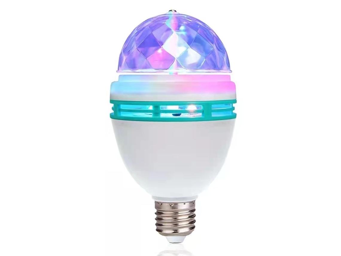 2026-bombilla Led Rotativa E27 De 3w Colorida Ahorro Energético Para Hogar Ktv Escenario