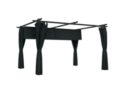 Pérgola Retráctil De 4x3 M Con Laterales De Color Gris Oscuro Resistentes A Los Rayos Uv.