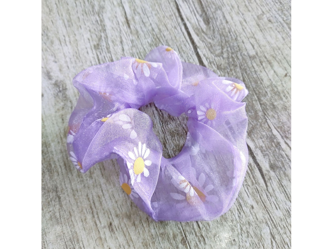 Vlrla-elastic Soft Cabelo Scrunchies Com Daisy Pattern