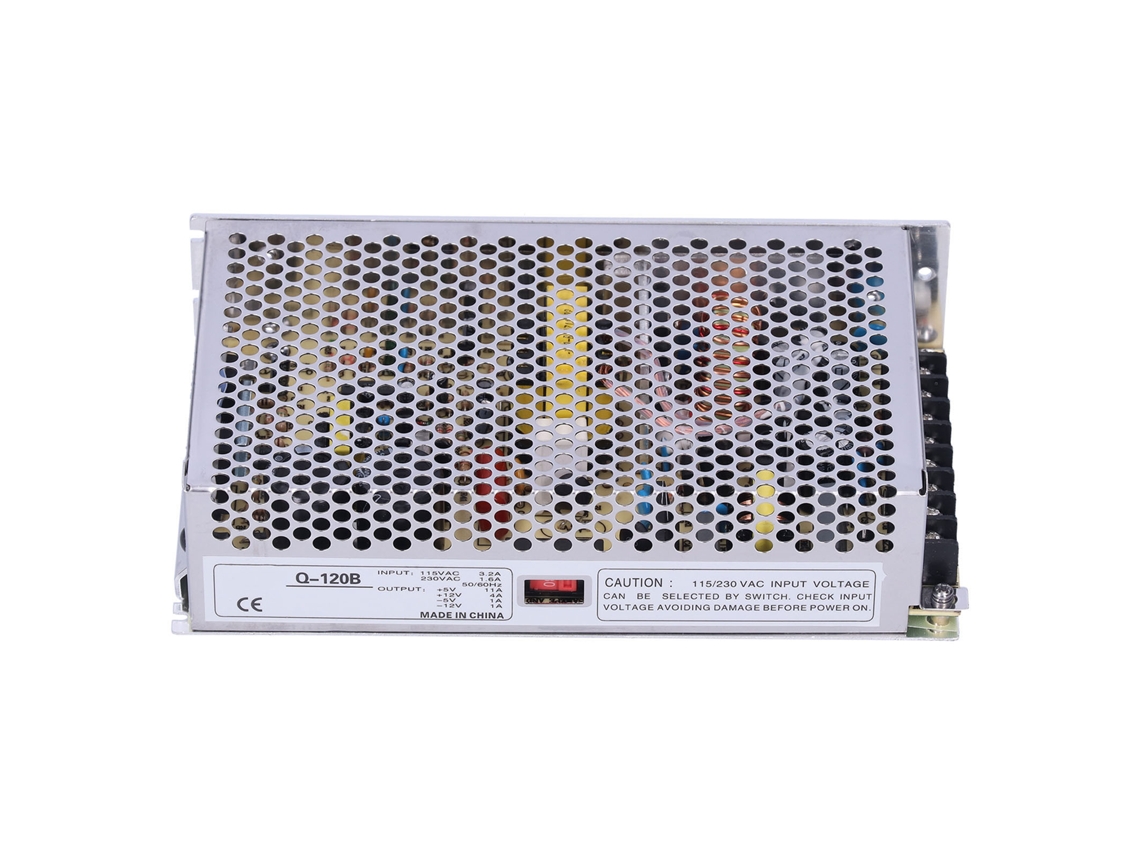 Fuente De Poder Switching 120w 115/230vac Entrada 5v/11a 12v/4a -5v/1a -12v/1a Salida Q-120b