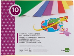 Bloc LIDERPAPEL Hojas Goma Eva (10 Unidades - Multicolor)