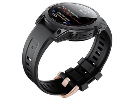 Correa De Reloj Inteligente Para Garmin Fenix 7S, Silicona, Hebilla De Oro Rosa, Correa De Reloj Negra VENISYMLIS