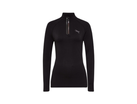 Camiseta de Hombre para Running GIVOVA Meio Fecho Años Poliéster Negro (XS)