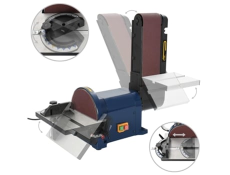 vidaXL Lijadora de disco y banda 500 W 200 mm