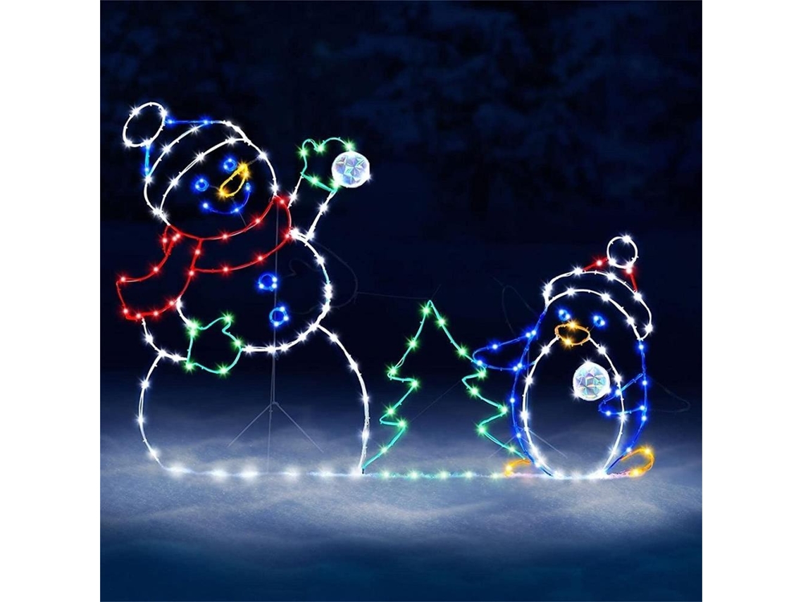Adorno navideño animado con luces para decoración de jardín interior y exterior.