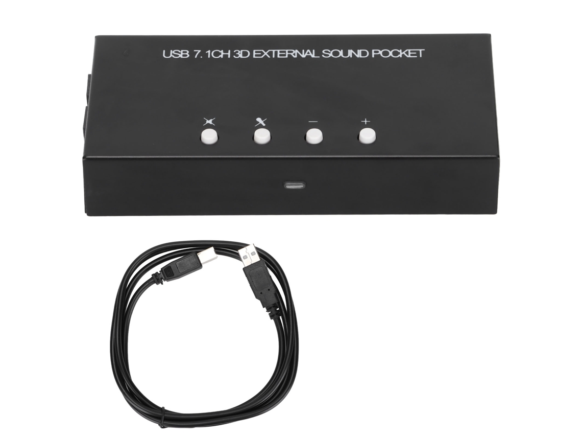 Tarjeta De Sonido Externa De 7.1 Canales Con Doble Entrada De Micrófono Estéreo Para Ordenadores