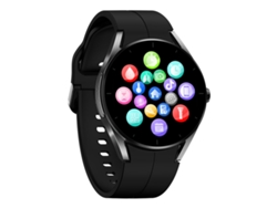 Pulsera inteligente impermeable IP67 de 1,32 pulgadas con monitorización de oxígeno y glucosa (negra)