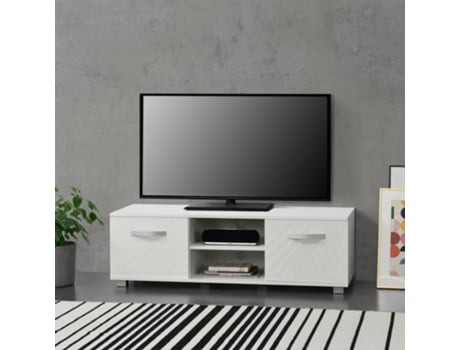 Mueble de salón TV Sottunga aglomerado 120 x 35 x 40 cm - Blanco [en.casa]