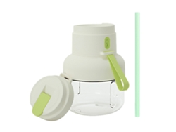 Exprimidor Portátil De Gran Capacidad 850ml Con Dos Tapas Y Pajita Verde Cuich