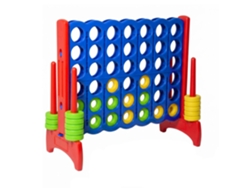 Relaxdays Cuatro En Raya Xxl, Exterior, Niños Y Adultos, 110x120x55 Cm, Plástico, Azul/rojo