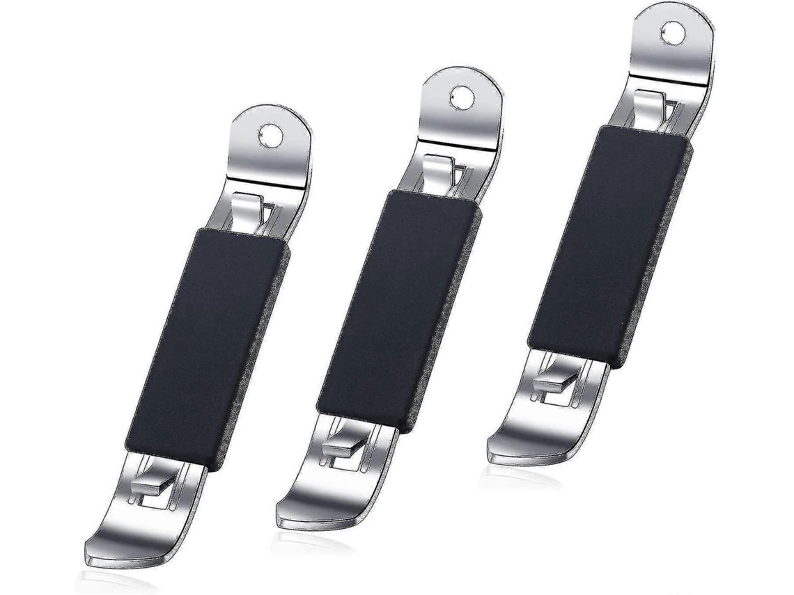 Juego de abridor de botellas magnético, fácil de usar, 3 piezas, color negro