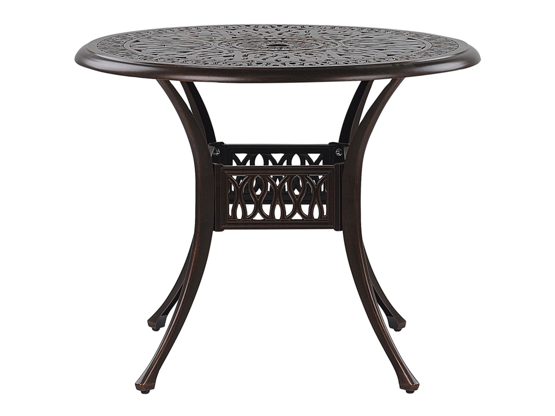 Mesa de comedor para 4 personas BELIANI Ancona de Aluminio Marrón 90x90x72
