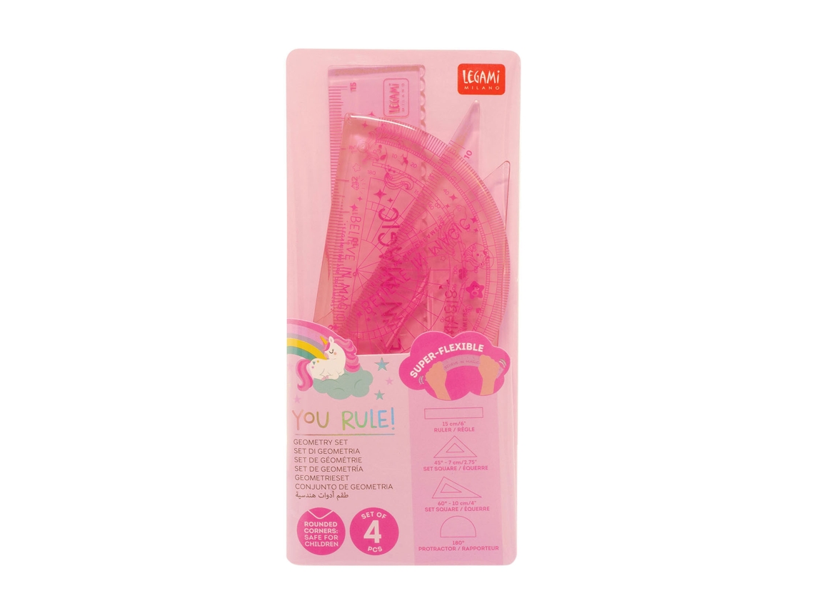 Set de geometría Legami ¡Tú mandas! Unicornio Rs0001