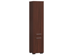 Columna De Baño Akord Fin Wenge 30 Cm 2 Puertas Frente En Color Wenge 5 Estantes 30x30x140 Cm