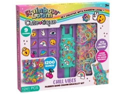 Bandai Rainbow Loom Cute Tique - Juego automático para hacer pulseras elásticas (contiene 1200 elásticos y accesorios)