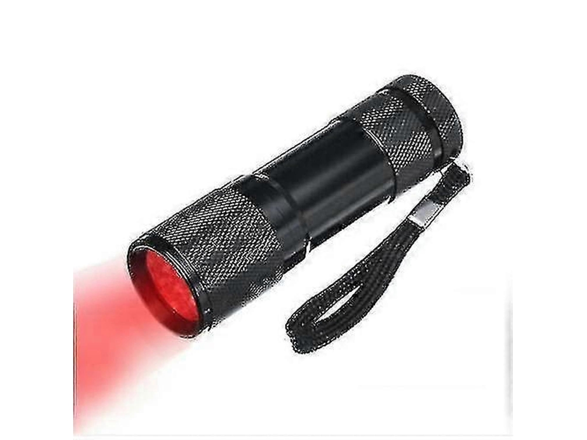 Linterna GOKOCO de 670 nm con 9 LED de luz roja para la visión, dispositivo anti-deterioro