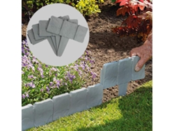 Borde decorativo de plástico para jardín con 20 piezas