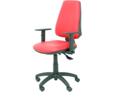 Silla de Escritorio Operativa PYC Elche S Rojo (Brazos Fijos - Piel sintética)