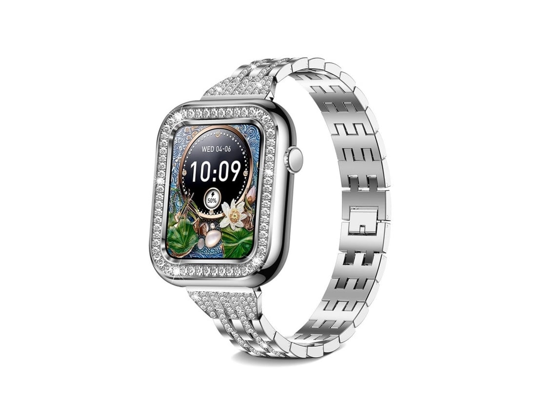 Reloj inteligente de 1,57" con Bluetooth y función de sueño para mujer, resistente al agua IP67, color plateado Chennnls