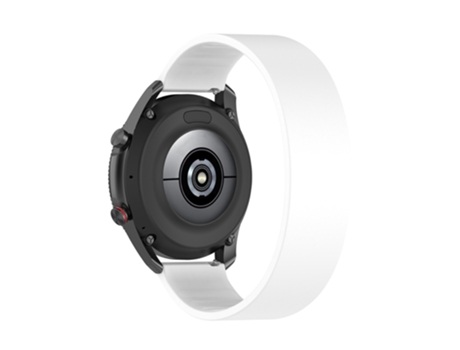 Correa de Silicona 22mm longitud de la banda 129mm para Samsung Huawei Honor Garmin - blanco