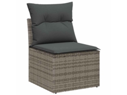 Maison Exclusive - Conjunto de sofás de jardín de 9 piezas, ratán sintético gris