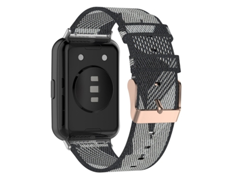 Correa de nailon liberación rápida con hebilla 20mm para Huawei Watch Fit 2 - raya gris