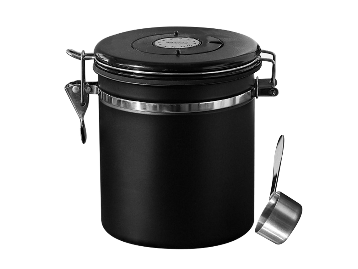 (negro 1,2 L) Recipiente Hermético Para Alimentos De Acero Inoxidable, Juguete Portátil Para Vaciar Café En Forma De Lágrima