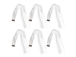 2026-set De 6 Extensões De Cabelo Com Brilho Para Festivais E Cosplay