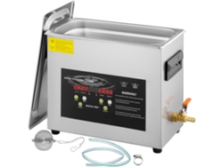 Máquina de limpieza ultrasónica digital de 6L con calefacción, temporizador y cesta Tekmaquinas